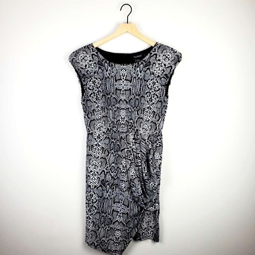 Roulette Black Snake Print Dress 8